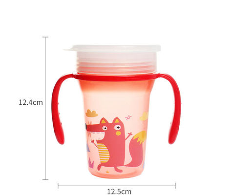 300 ml PP Baby Weighed Straw Cup 360 μοίρες γωνία