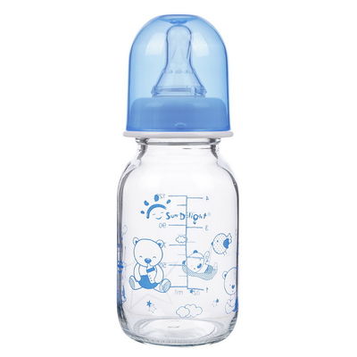 τυποποιημένα μπουκάλια σίτισης μωρών γυαλιού Borosilicate λαιμών 125ml 4oz