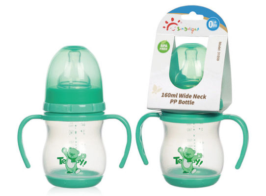Διπλό προσαρμοσμένο μπουκάλια λογότυπο μωρών πολυπροπυλενίου λαβών PP