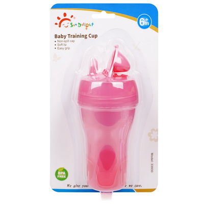 6oz 180ml μη χυσιμάτων BPA ελεύθερο φλυτζάνι Sippy 6 μηνών ασφαλές
