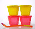 ελεύθερη αεροστεγής πλαστική αποθήκευση παιδικών τροφών 2pcs BPA με το κουτάλι